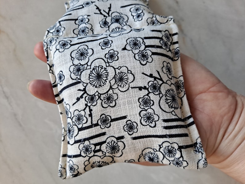 Weighted Eye Mask without Strap, Heat or Cool, Choose Fabric, Yoga Savasana Nidra Eye Pillow Meditation, Teacher Co Worker Gift, Unscented image 2