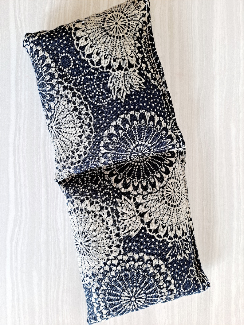 Weighted Eye Mask without Strap, Heat or Cool, Choose Fabric, Yoga Savasana Nidra Eye Pillow Meditation, Teacher Co Worker Gift, Unscented image 9
