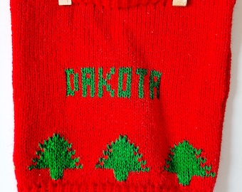 Pine Tree Personalized Dog Sweater, Pet Shirt, Dog Fashion Christmas Gift