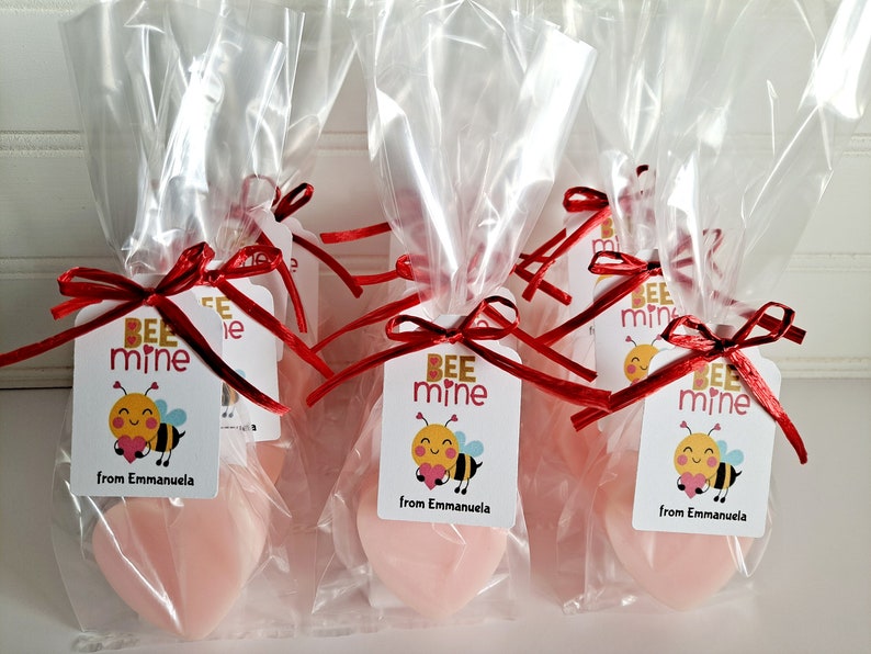 Heart Soaps, Personalized Kids Valentine's Day School Class Party Favors, Teacher Gift, Set of 12 image 10