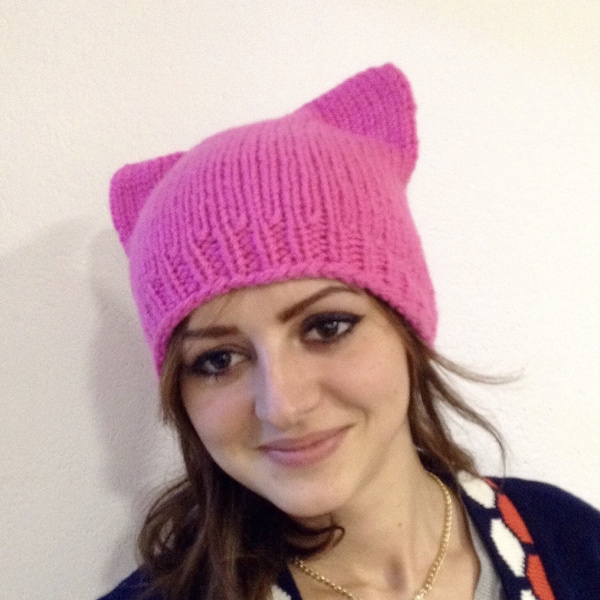 Pussyhat, pink pussyhat, pussycat hat, knit pussyhat