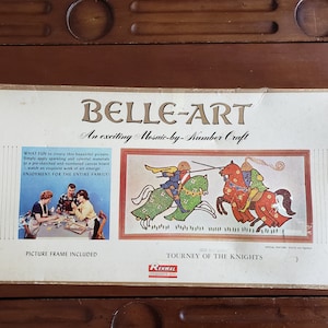 Renwal Belle Art Vintage Mosaic by Numbers Knights - Vinatage in original box unused