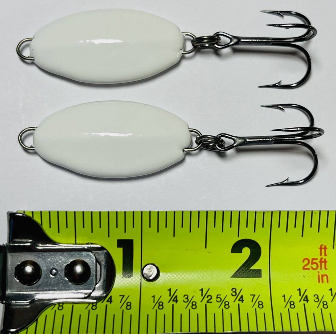 2pack Jigging Spoon Slab Lure for Bass White 5/8 Oz. 18g Etsy