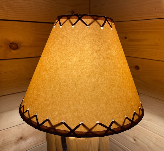 Rustic table on sale lamp shades