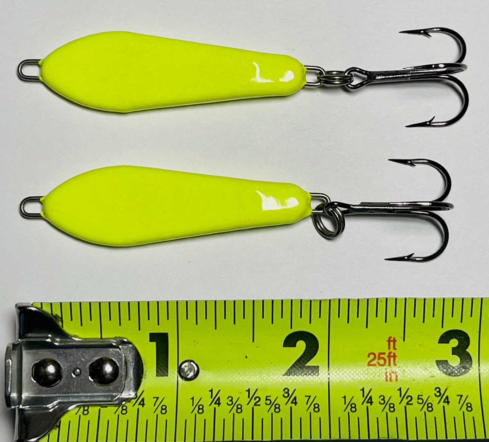 2Pack Casting Spoon Slab Lure for Bass Chartreuse 3/4 oz. Etsy