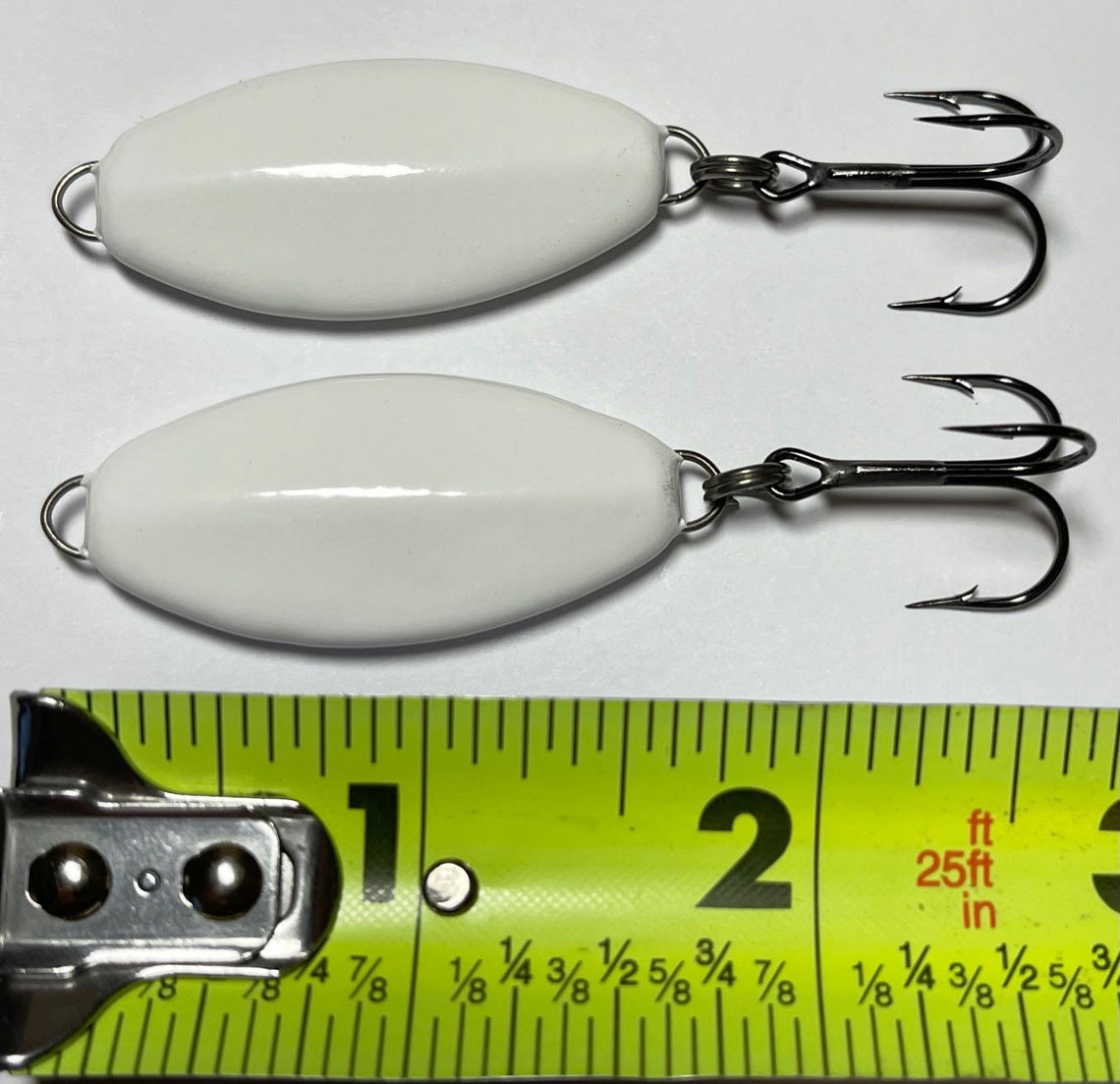 2Pack Jigging Spoon Slab Lure for Bass White 11/8 oz. Etsy