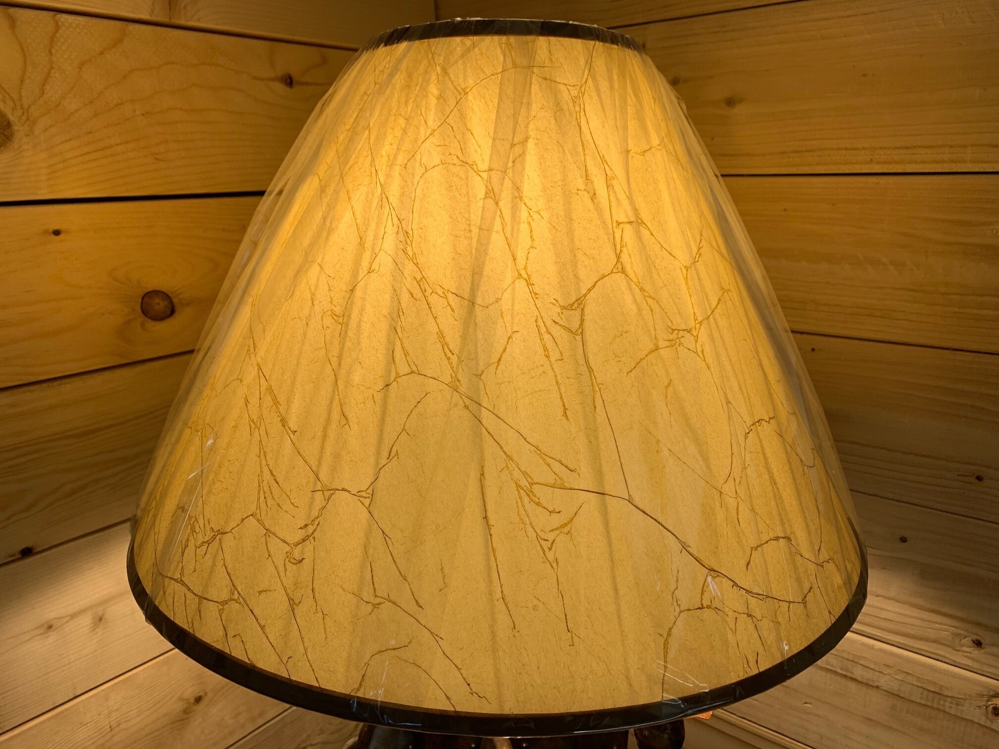 PAIR 2 ea. Rustic Crackled Lamp Shade No Lace 18 Etsy