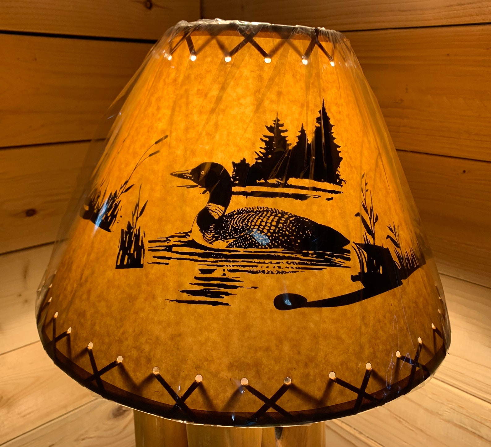 Rustic Loon on a Lake Lamp Shade 14 Etsy