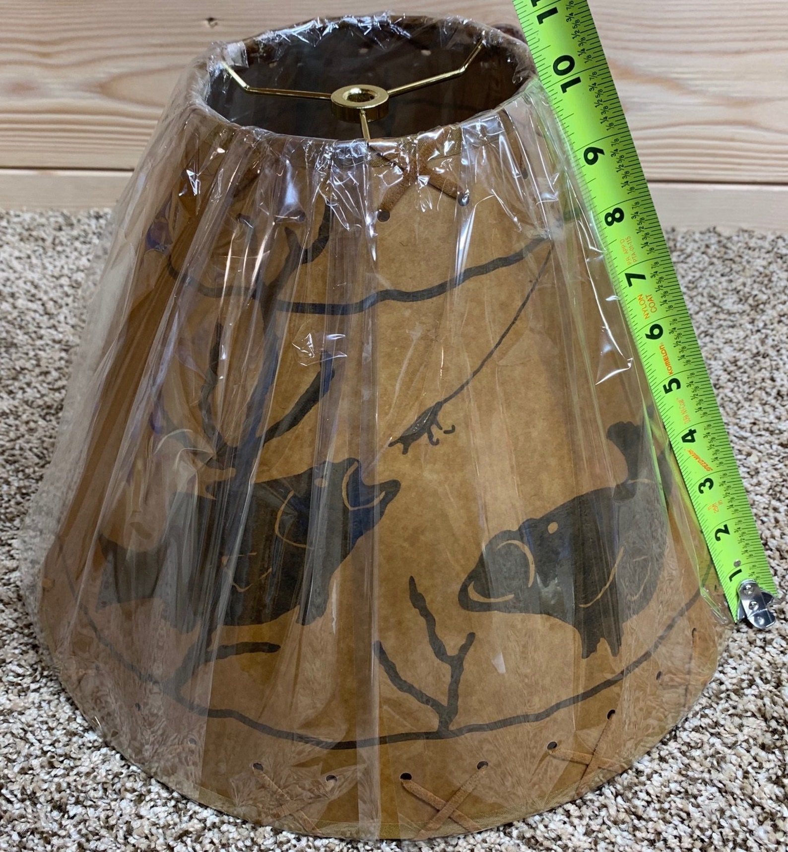 Rustic Oiled Kraft Laced Fish Lamp Shade 14 Etsy