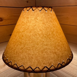 Rustic Oiled Kraft Laced Lamp Shade - 16"