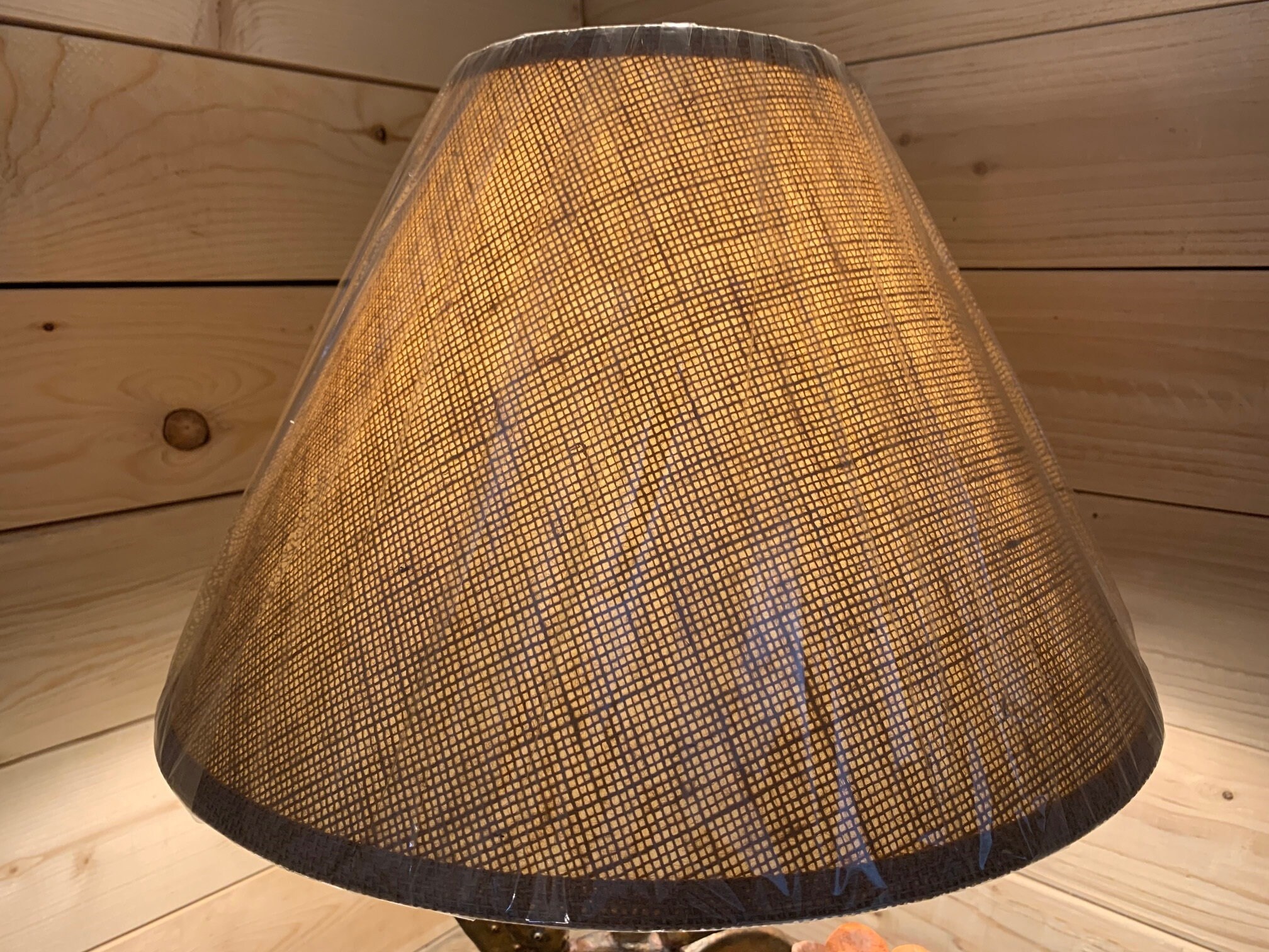 Rustic Burlap Lamp Shade 16 Etsy UK