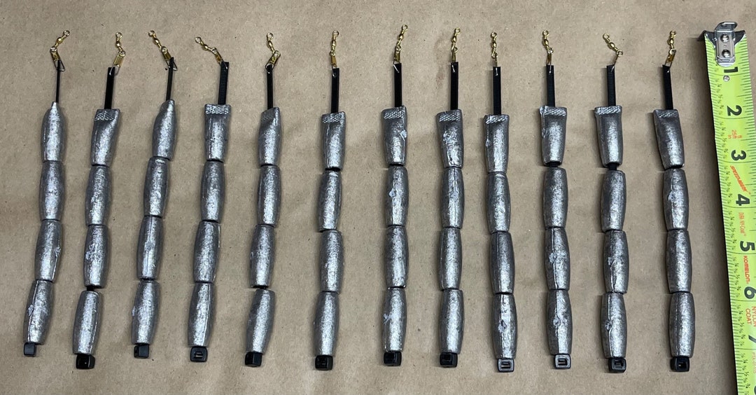 1 Dozen 4ounce Slinky Weights for Catfishing Drift Fishing Etsy