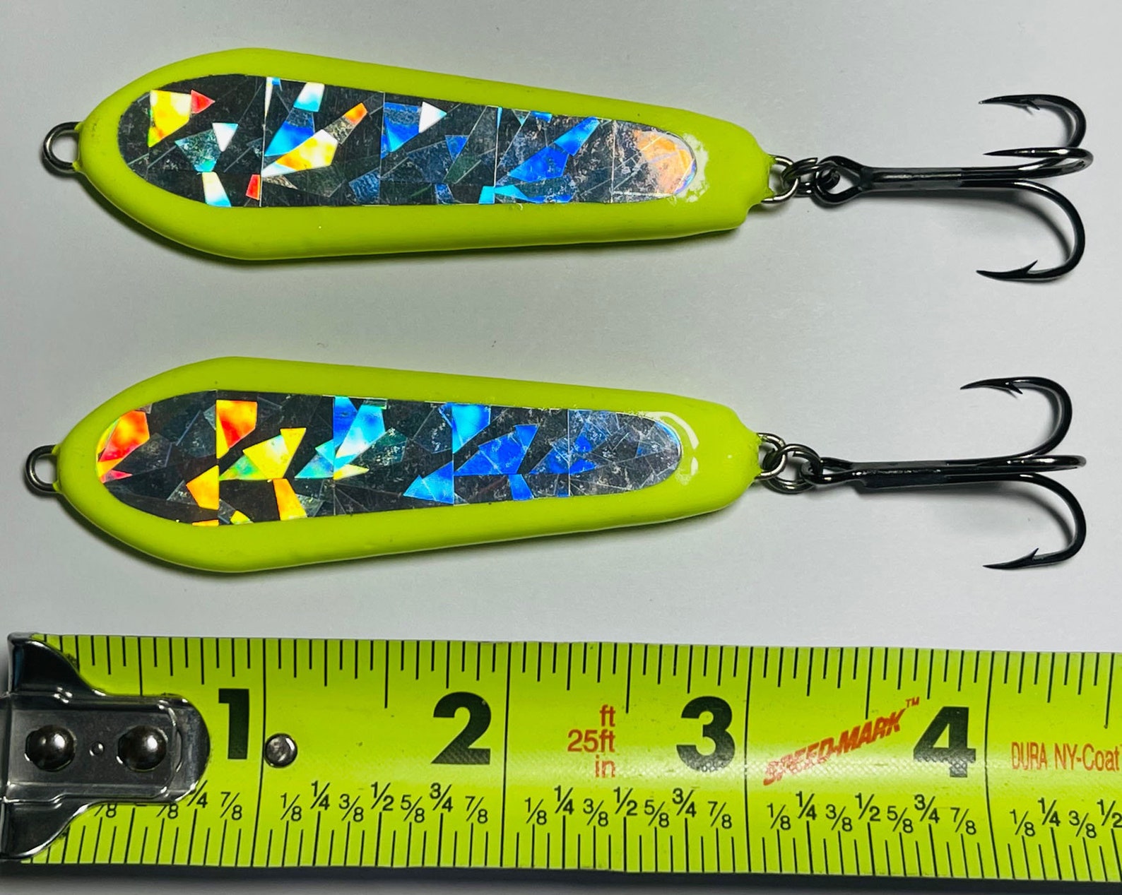 2pack Casting Spoon Slab Lure for Bass Chartreuse With Etsy