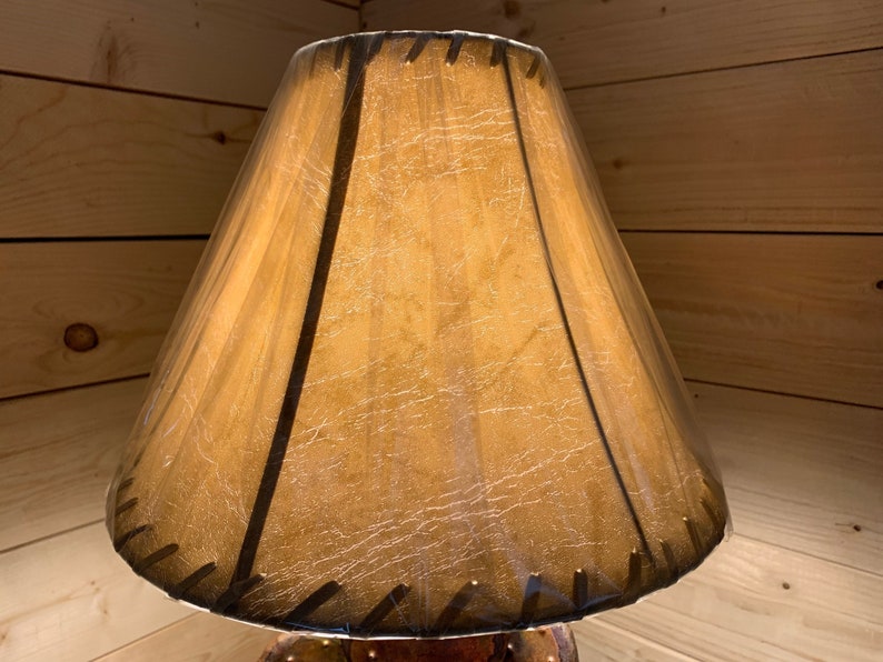 PAIR 2 Ea. Rustic Faux Leather Bell Lamp Shades 12 Etsy