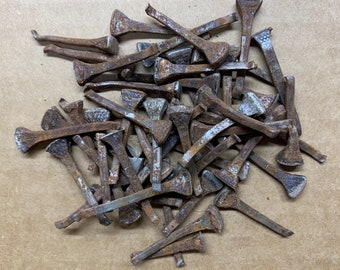 Lot of 50 Used Horseshoe Nails - Arts Crafts Supply