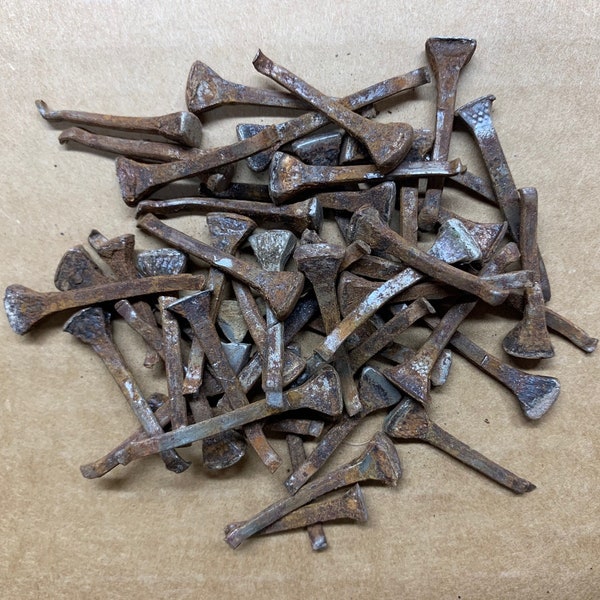 Lot of 50 Used Horseshoe Nails - Arts Crafts Supply