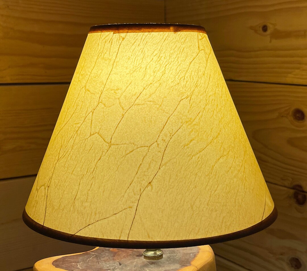 Rustic Crackled Oiled Kraft Paper Clipon Lamp Shade NO LACE 9 Etsy