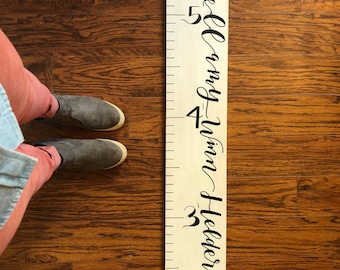 Hand Painted Custom Kids Growth Chart, Personalized Height Tracker