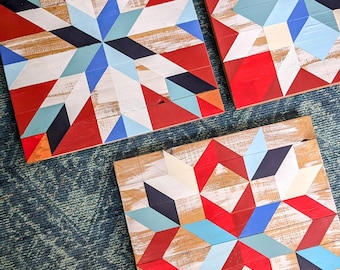 America Barn Quilt Pattern, DIY Decor Instructions (Digital download Pattern)