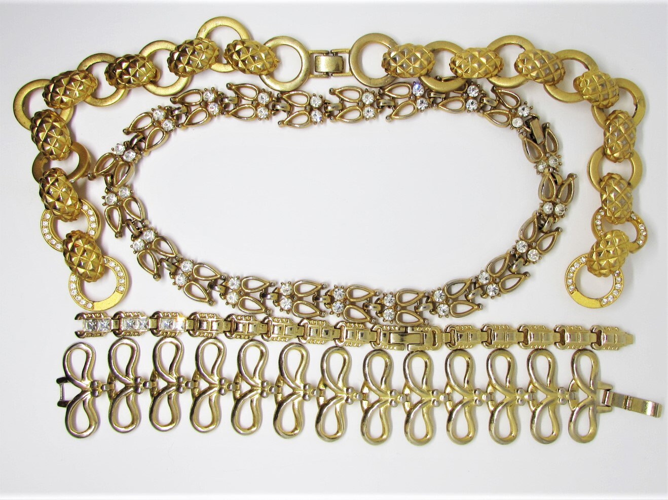 Lot of Vintage Broken Gold Metal Chain Bracelets & Necklace Etsy