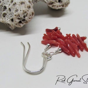 Dainty Branch Coral Earrings White, Orange, Pink or Red Sea Coral Ocean Jewelry for Women Nature Gifts for a Mom Beach Lover Gift Ideas image 6