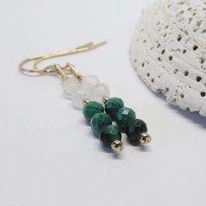 Green Malachite Earrings Protection Stone EMF Protector Detox Cleanse Heart Chakra Healing Trauma Release Cancer Recovery Jewelry image 4