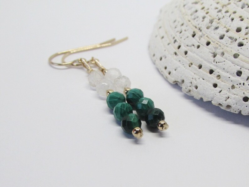 Green Malachite Earrings Protection Stone EMF Protector Detox Cleanse Heart Chakra Healing Trauma Release Cancer Recovery Jewelry image 4