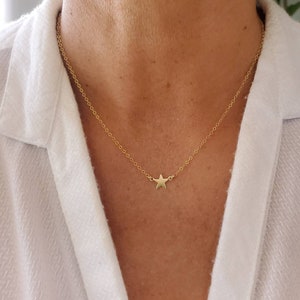 Gold Star Necklace, Tiny Star Pendant, Tiny Star, Gold Necklace, Gold Star, Gold Filled, or, Sterling Silver, Dainty, Star, Delicate, Tiny
