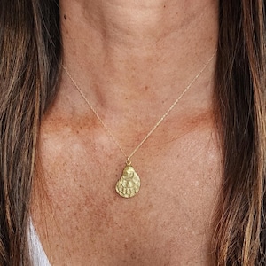 Gold Oyster Necklace, Oyster, Shell, Gold Necklace, Ocean, Beach, Shell Necklace, Gold Shell Necklace