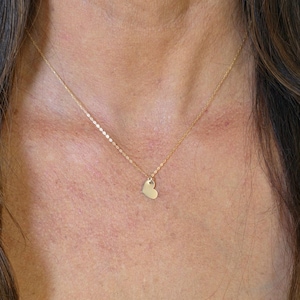 Dainty Gold Heart Necklace, 14k Gold Filled, Gold Heart, Layering Necklace, Tiny Heart Necklace, Tiny Heart, Gold Heart Necklace, Dainty