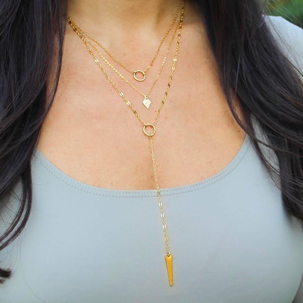 Ensemble de colliers superposés, Ensemble de 3, Or, argent, Trois colliers, Superposition de colliers, Ensemble de colliers, Ensemble superposé, Délicat, Délicat, Minimaliste