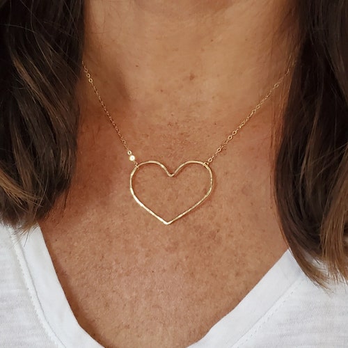Skosh Gold Open Heart Necklace 57-242-2