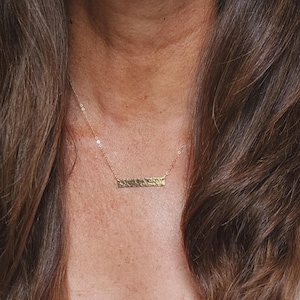 Gold Bar Necklace, Wide Bar, Necklace, Simple, Layering Necklace, Gold Necklace, Small Gold Necklace, Gold Bar Necklace, Gold Fill