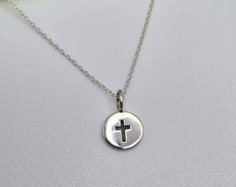 Collana Donna In Argento 925 Con Ciondolo Croce, 40+5 Cm, Ipoallergenica, Regalo In Elegante Scatola