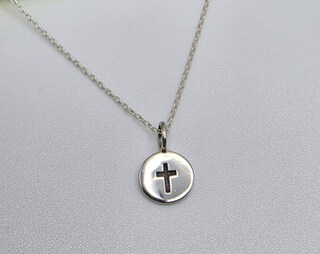 Collana Donna In Argento 925 Con Ciondolo Croce, 40+5 Cm, Ipoallergenica, Regalo In Elegante Scatola