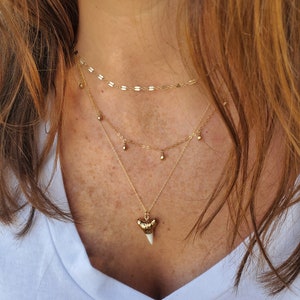 Boho Layered Necklace Set, Shark Tooth, Set of 3, Gold Necklace Set, Three Necklaces, Layering Necklaces, Necklace Set, Layered Set, Dainty