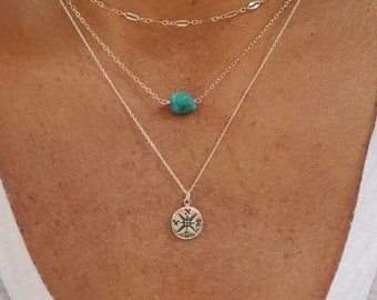Enamel Necklace Boat In The Sea Ocean Jewelry Sailing Ocean Necklace Nautical Marine Jewelry Statement Necklace Sea Necklace