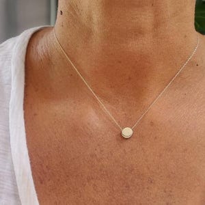 Dainty Silver necklace, Dot, Circle, Sterling Silver, Tiny Necklace, Tiny Circle Necklace, Dainty, Tiny Silver Necklace, Everday Necklace