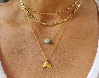 INTERESTPRINT Cute Baby Whale Round Gold Necklace for Unisex Adult Rhinestone Bezel Pendant 30 inches INTERESTPRINT Cute Baby Whale Round Gold Necklace for Unisex Adult Rhinestone Bezel Pendant 30 inches