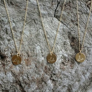 Tiny Gold Sorority Halskette, Sis, Big, Lil, gold fill, Griechisch, Buchstabe, Halskette, Goldkette, Sorority Halskette, Initial