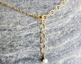 PERMANENTE kettingverlenging toegevoegd aan je ketting, maak je ketting verstelbaar, kettingverlenger, goud, zilver, verstelbare ketting