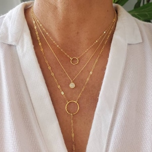 Layered Necklace Set, Set of 3, Gold, Silver, Three Necklaces, Layering Necklaces, Necklace Set, Layered Set, Delicate, Dainty, Minimalist image 1