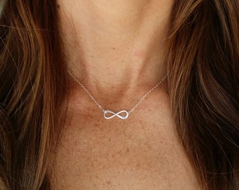 Infinity Necklace, Sterling Silver, Infinity Pendant, Silver Infinity Necklace