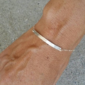Silver Bar Bracelet, Tiny Bracelet, Hammered, Hammered Bracelet, Tiny Silver Bracelet, Sterling Silver