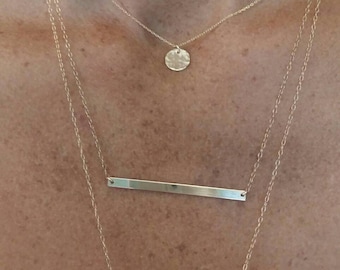 Gold Bar Necklace - Etsy