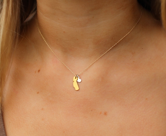 Gold California Heart Necklace Gold California Heart Necklace