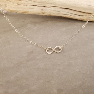 Tiny Infinity Necklace, Sterling Silver, Infinity Pendant, Silver Infinity, Necklace, Necklace, Infinity, Silver, Dainty, Delicate, Minimal Gold Vermeil