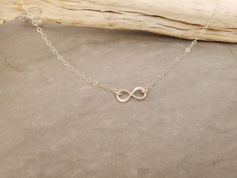 Tiny Infinity Necklace, Sterling Silver, Infinity Pendant, Silver Infinity, Necklace, Necklace, Infinity, Silver, Dainty, Delicate, Minimal image 6