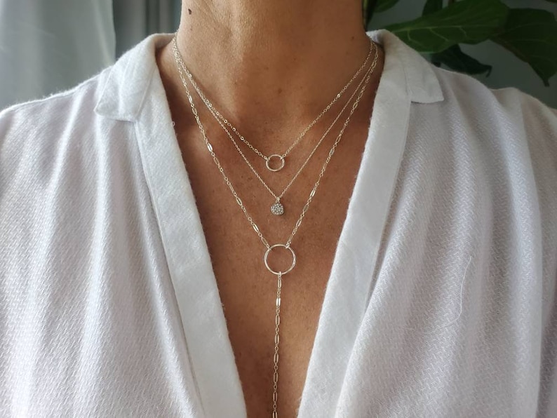 Layered Necklace Set, Set of 3, Gold, Silver, Three Necklaces, Layering Necklaces, Necklace Set, Layered Set, Delicate, Dainty, Minimalist Sterling Silver