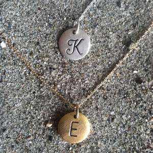 Monogram Necklace, Initial Necklace, Matte Silver image 4